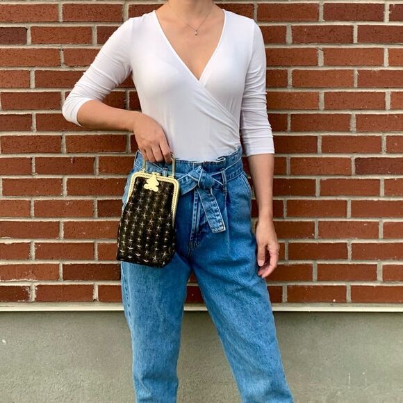 Handmade Genuine Frosted Cowhide Embossed 3D Star Phone Case/Pouch - Picture 3 of 16